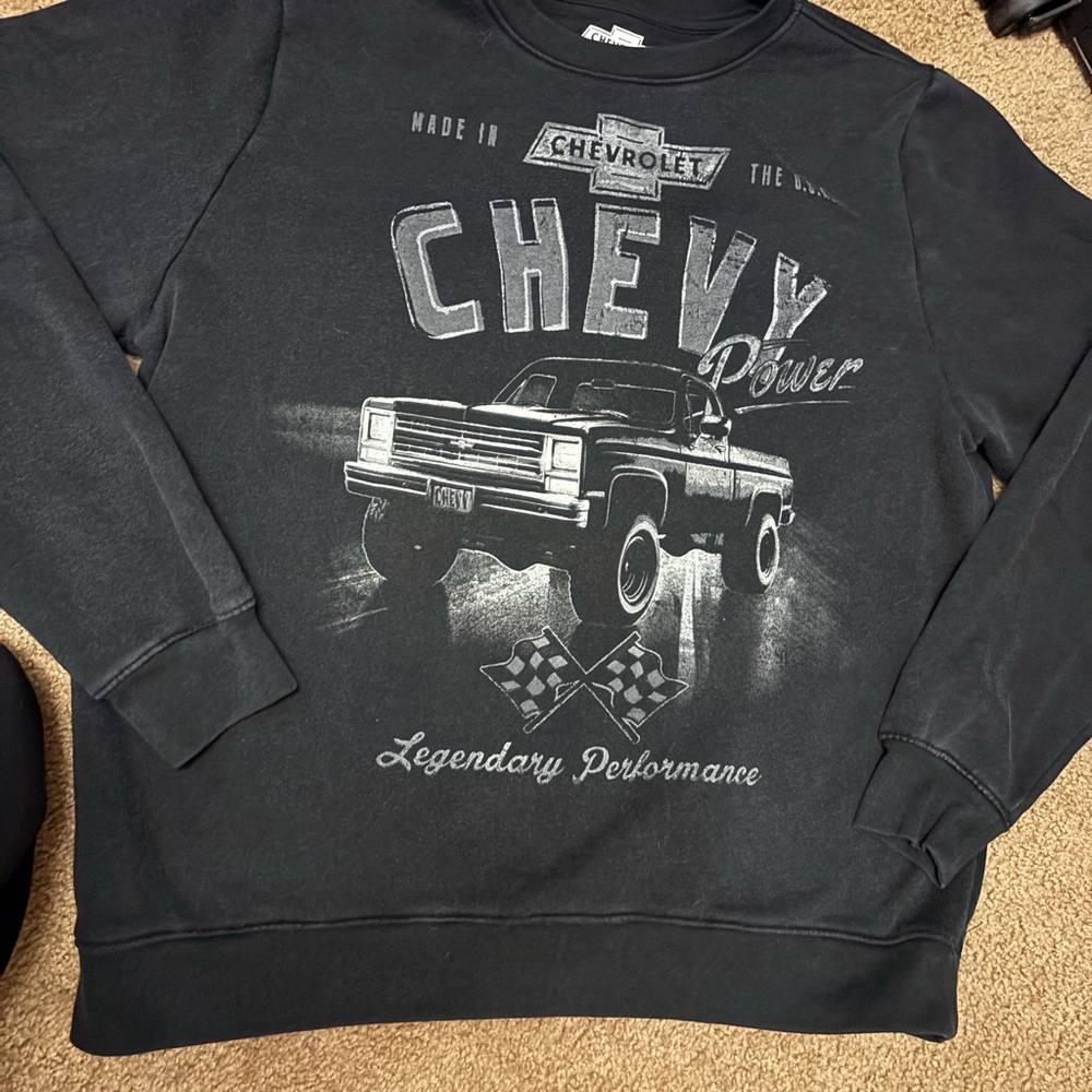 Chevrolet Graphic Crewneck Sweatshirt - Black